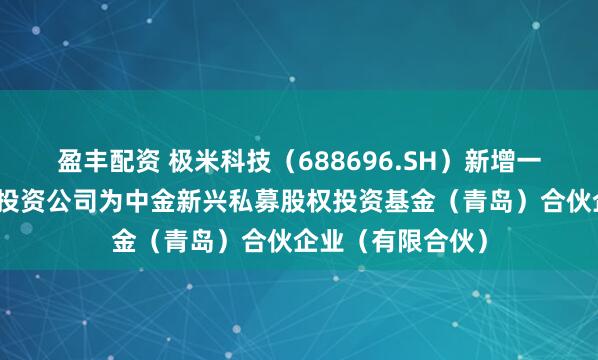 盈丰配资 极米科技（688696.SH）新增一起对外投资，被投资公司为中金新兴私募股权投资基金（青岛）合伙企业（有限合伙）